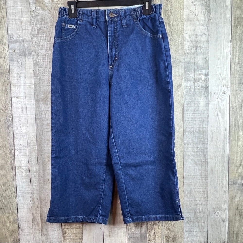 Lee at the Waist Size 8 Petite 5 Pockets Capri Length Denim Pants No Str…